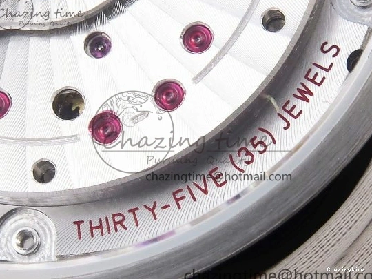 0421 De Ville Date YG MKF 1:1 Best Edition White Textured Dial Diamonds Marker on Brown Leather Strap A WaterResistant 7754